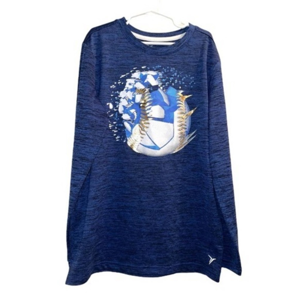 Old Navy Active Go Dry Blue Long Sleeve Shirt